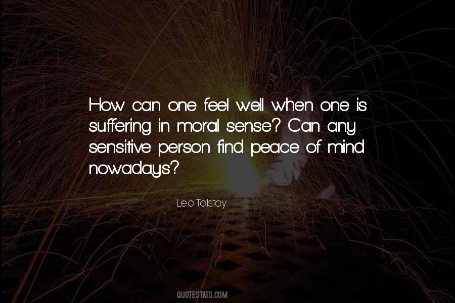 Feeling Well Peace Of Mind Quotes #1333473