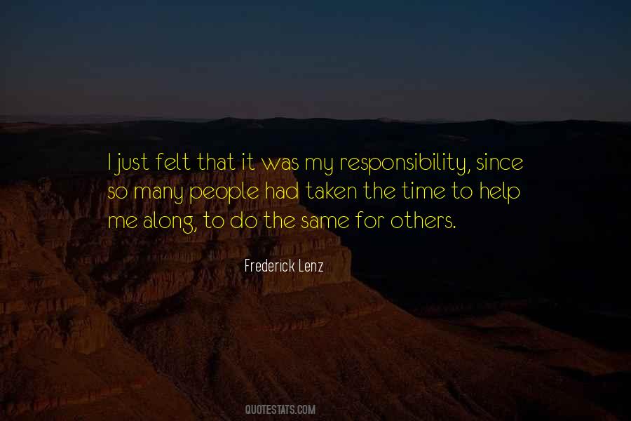 Quotes About Responsibility For Others #1295863