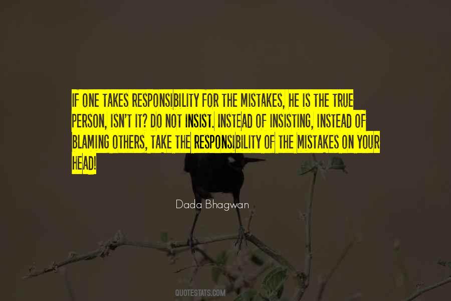 Quotes About Responsibility For Others #1435077