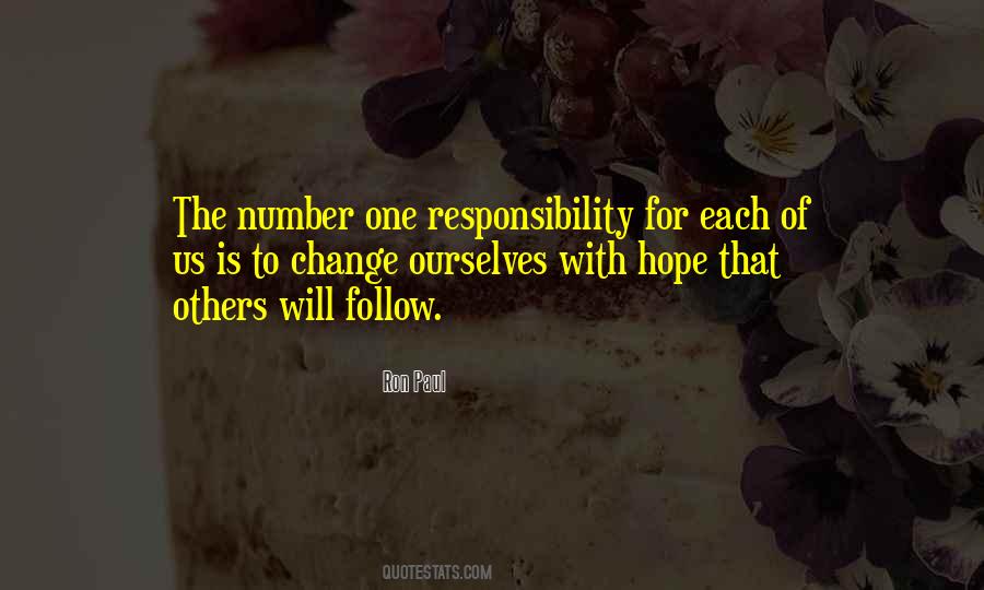 Quotes About Responsibility For Others #910483