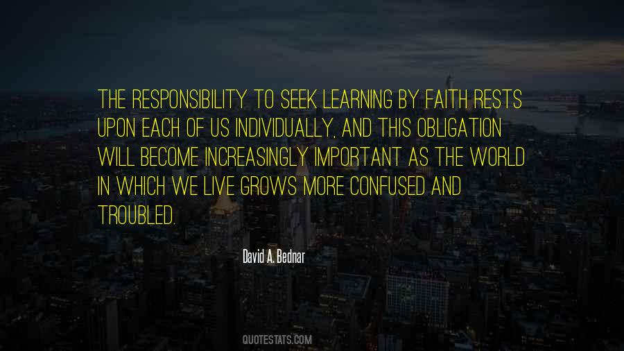 Quotes About Responsibility For Learning #1497068