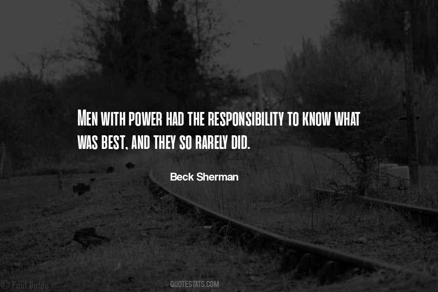 Quotes About Responsibility And Power #1064508