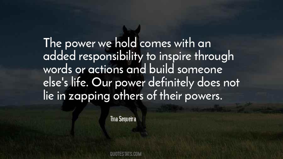 Quotes About Responsibility And Power #51590