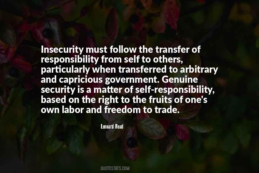 Quotes About Responsibility And Freedom #961736