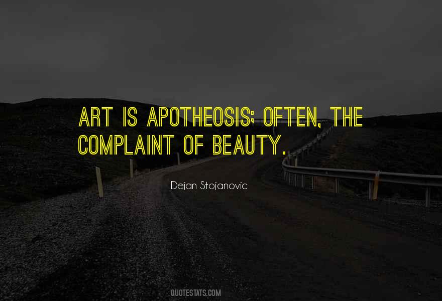 Quotes About Apotheosis #1638545