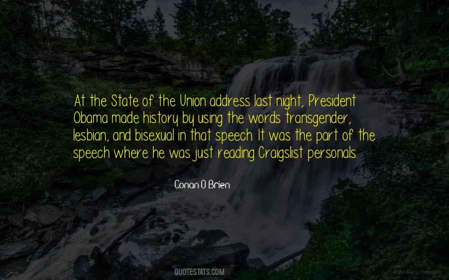 Quotes About The State Of The Union Address #1416468