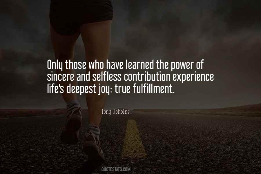 Life Fulfillment Quotes #391122