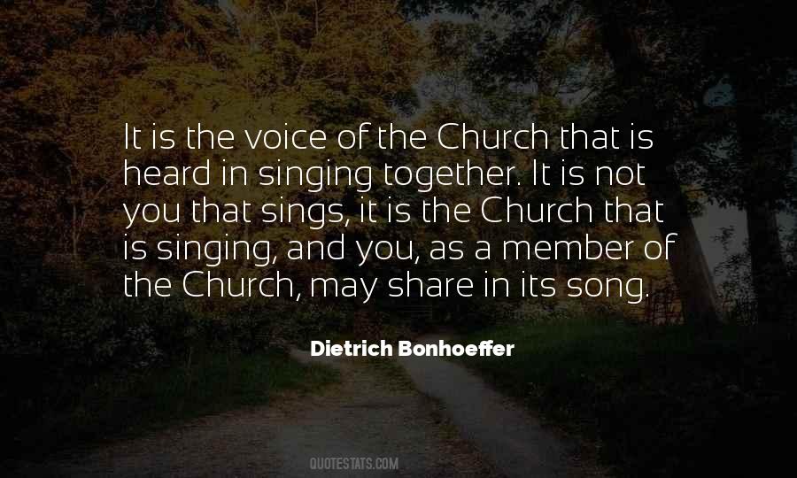 Quotes About Singing In Church #690869