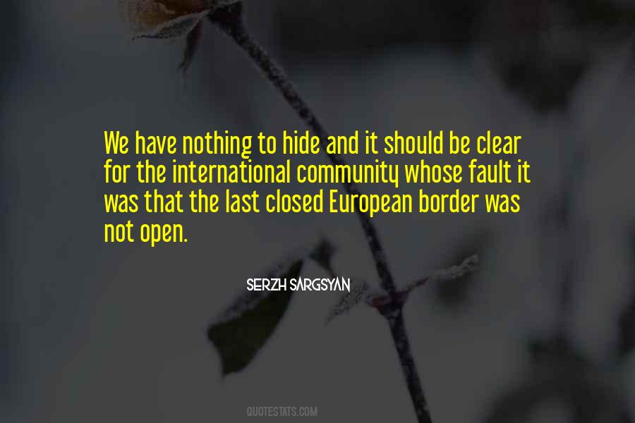 Quotes About Open Borders #237136