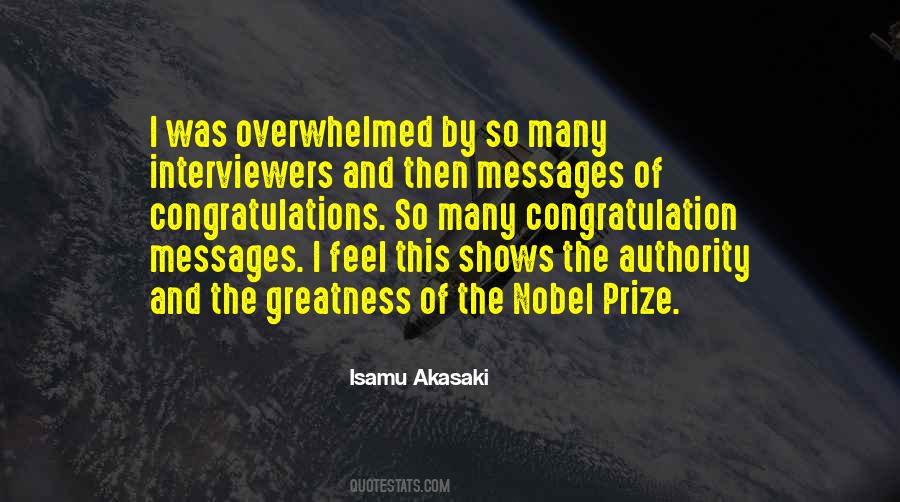 Quotes About Nobel Prize #1075878