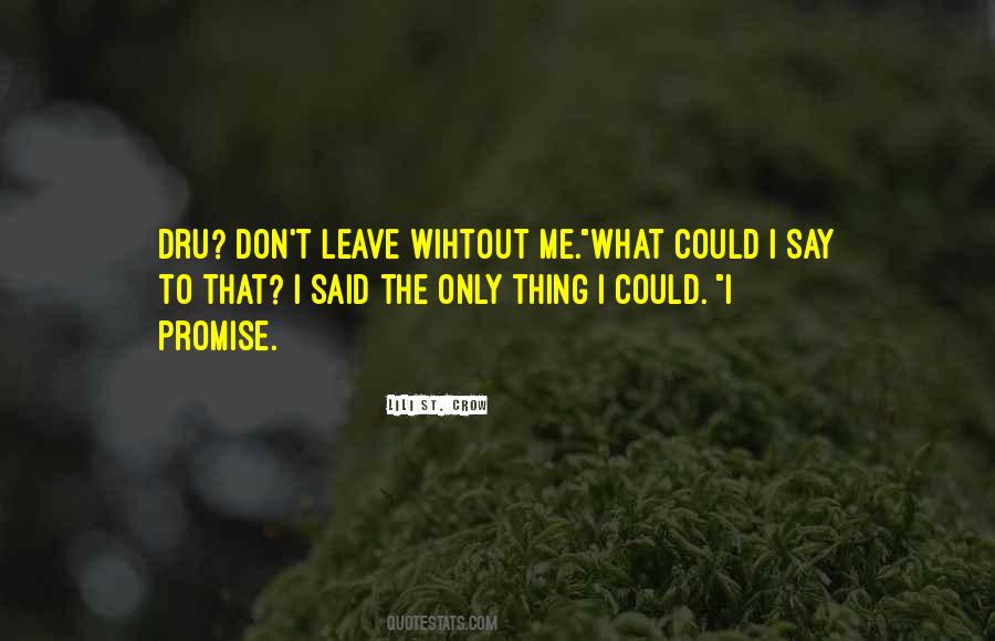 Quotes About Don't Leave Me #71371