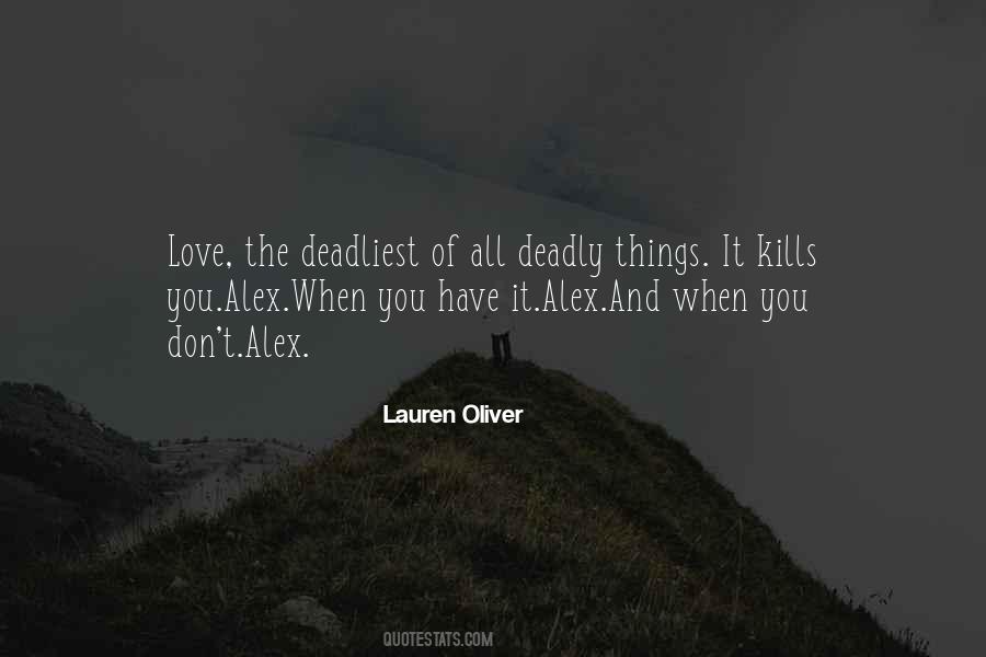 Quotes About Deadly Love #673270