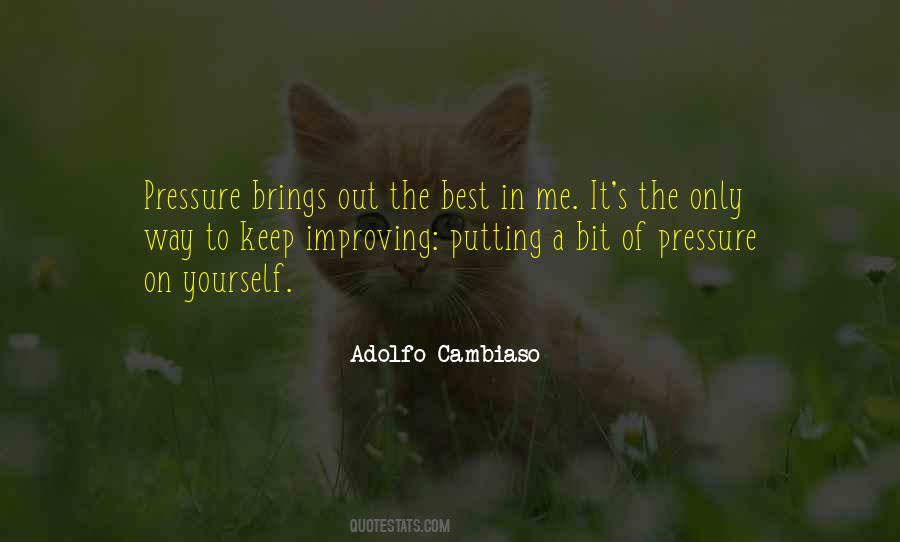 Quotes About Putting Too Much Pressure On Yourself #660960