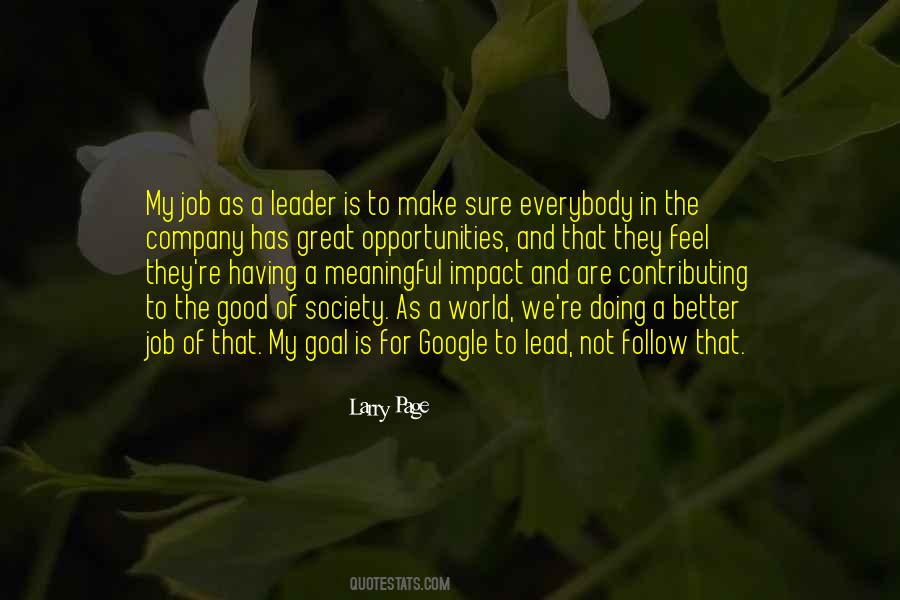 Leader Is Quotes #1293392