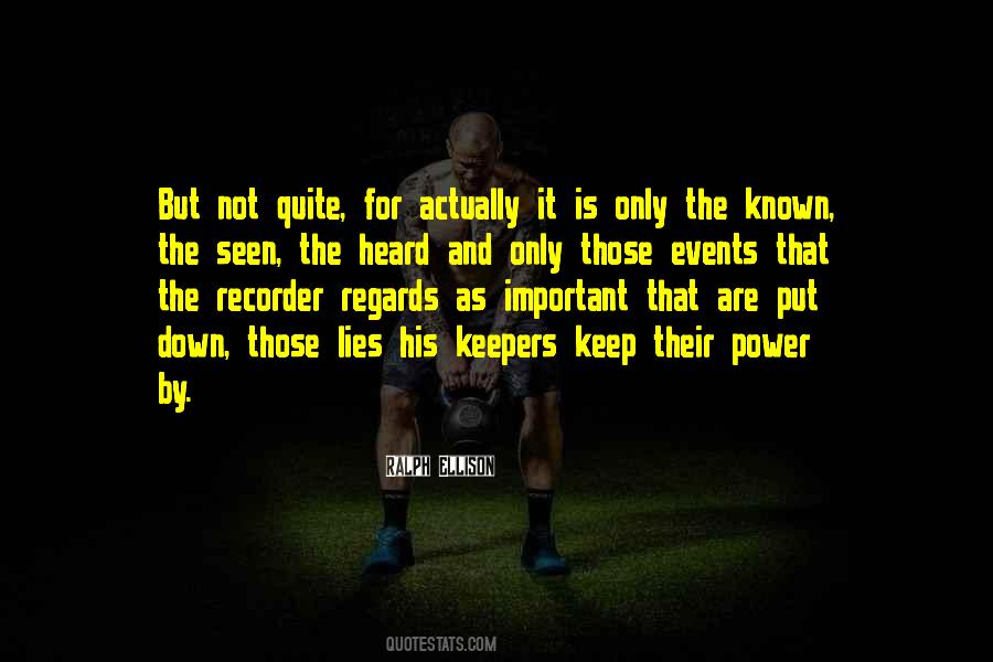 Quotes About Keepers #1588022