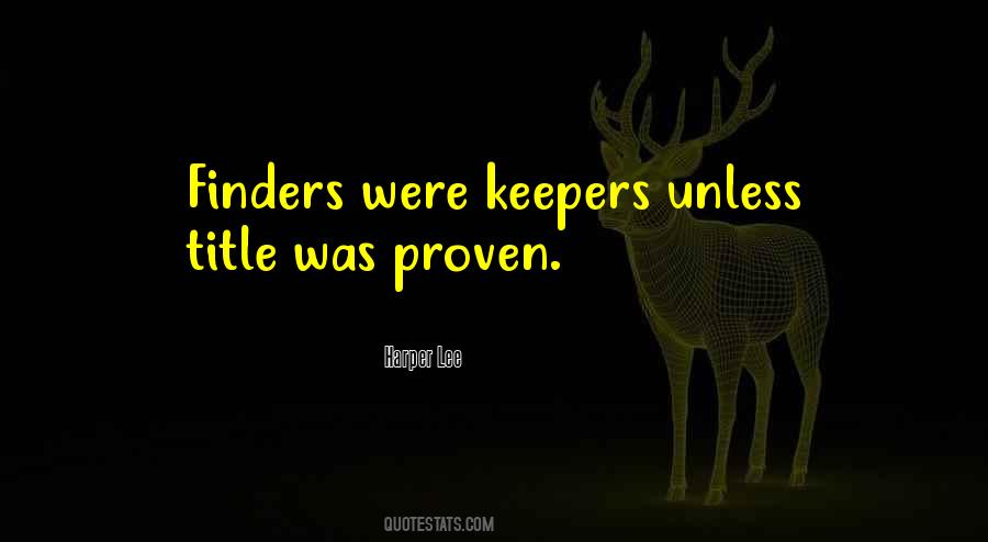 Quotes About Keepers #530094