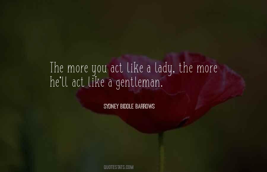 Quotes About Act Like A Lady #1798624
