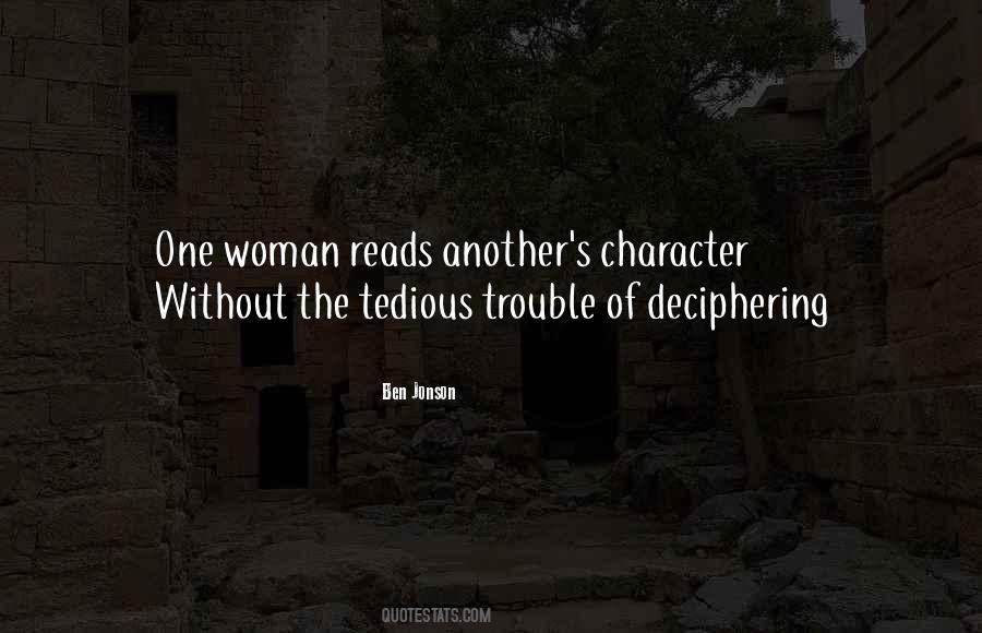 Woman S Character Quotes #170859