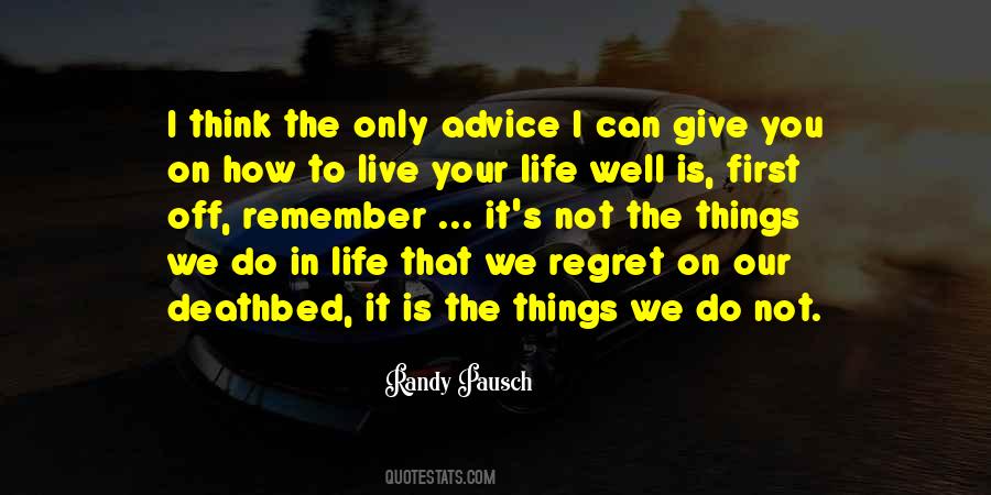 Life Regret Quotes #154330