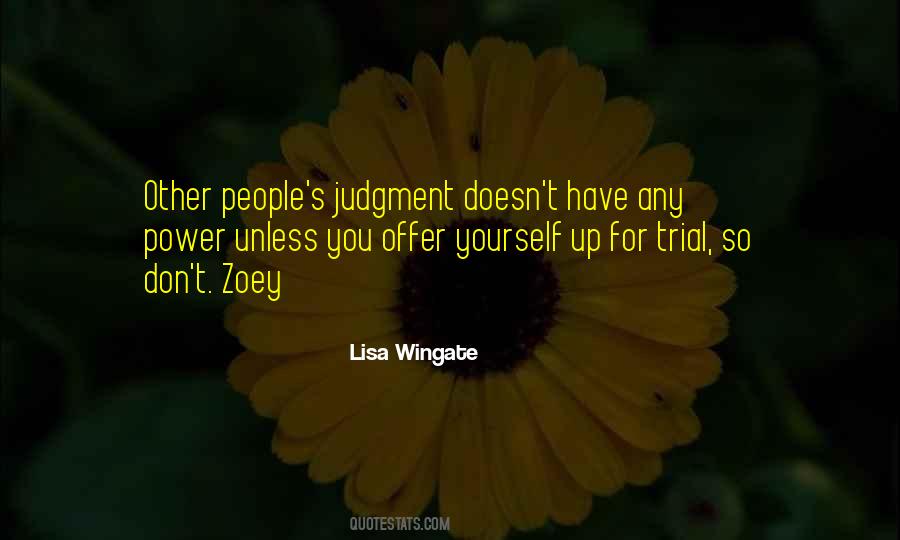 Quotes About People's Judgment #1080213