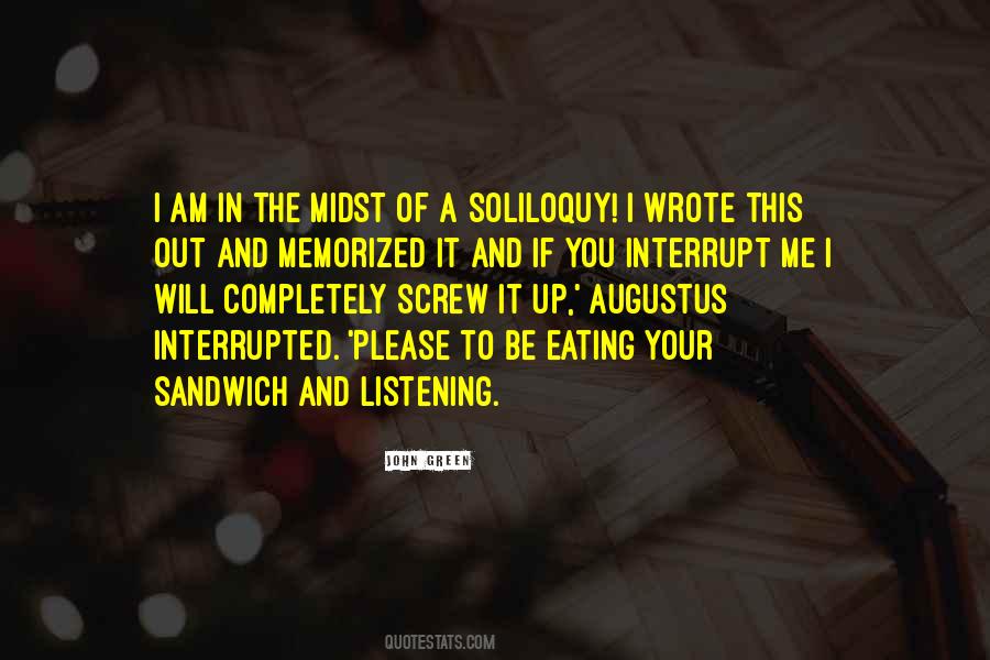 Quotes About Soliloquy #1402371 Quotes About Soliloquy #1402371