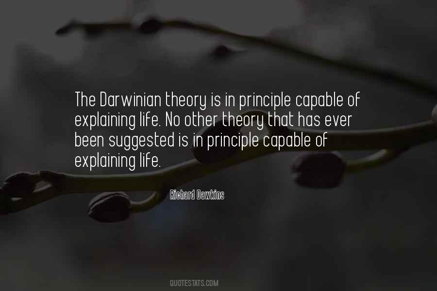 Darwinian Theory Quotes #548907