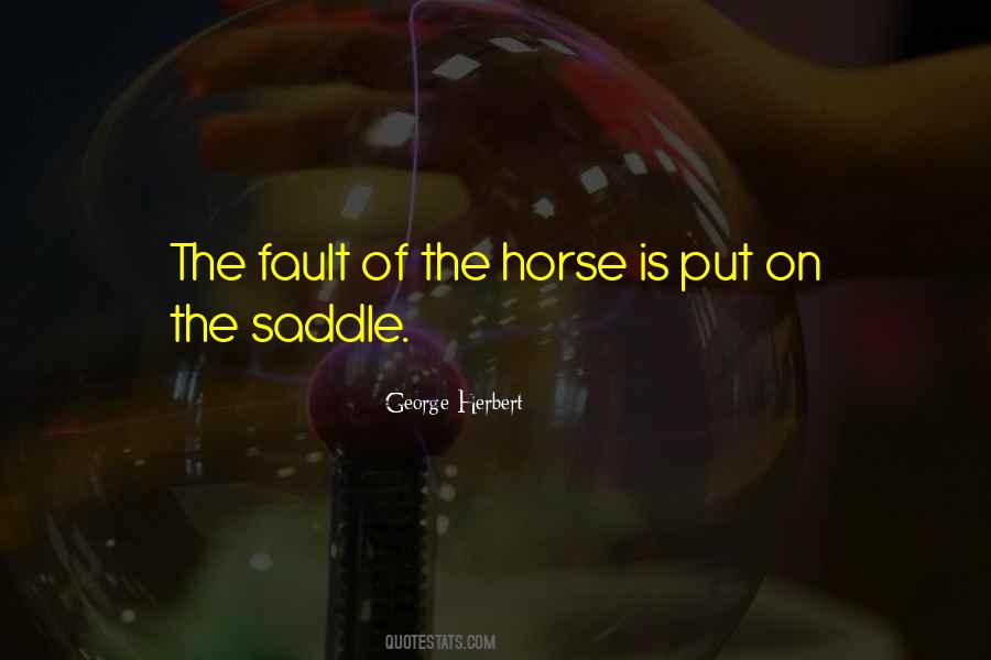 Quotes About Saddles #775181