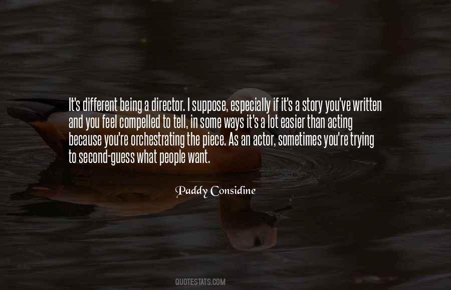 Quotes About Acting Different #834914 Quotes About Acting Different #834914