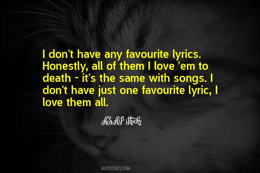 Quotes About Love Lyrics #135539