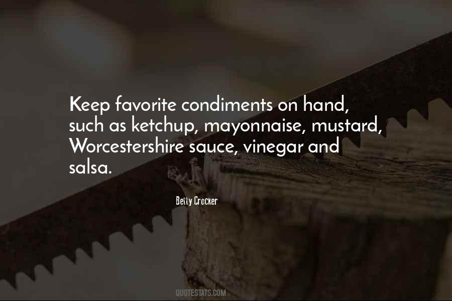 Quotes About Condiments #1601350