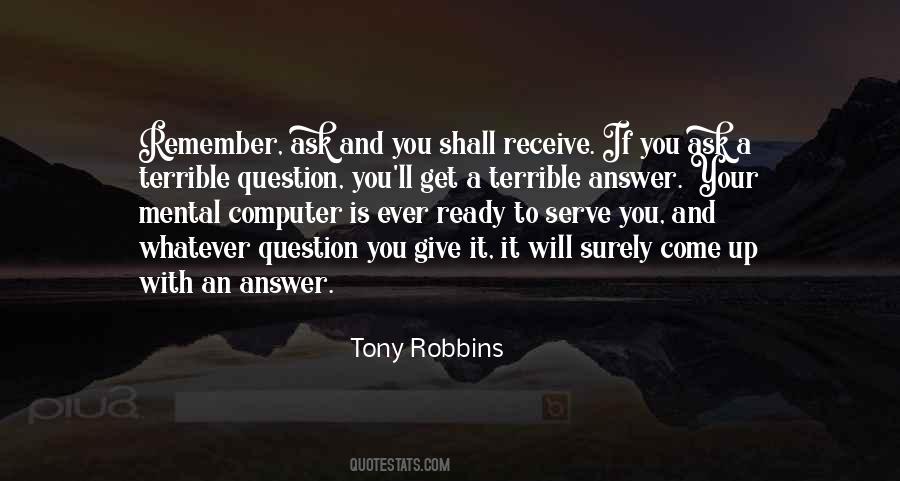 Quotes About Giving Answers #1456756