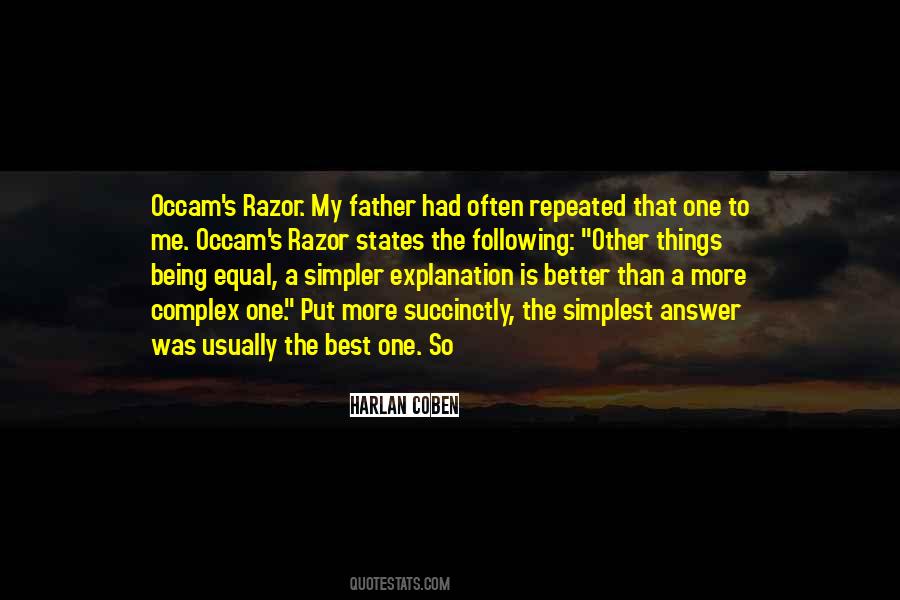 Quotes About Occam's Razor #1807083