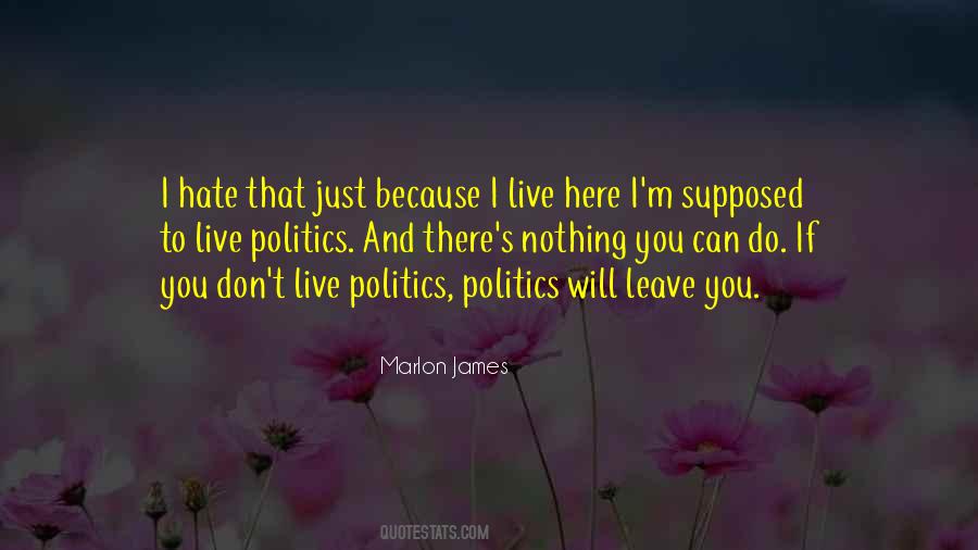 Hate Politics Quotes #1679912