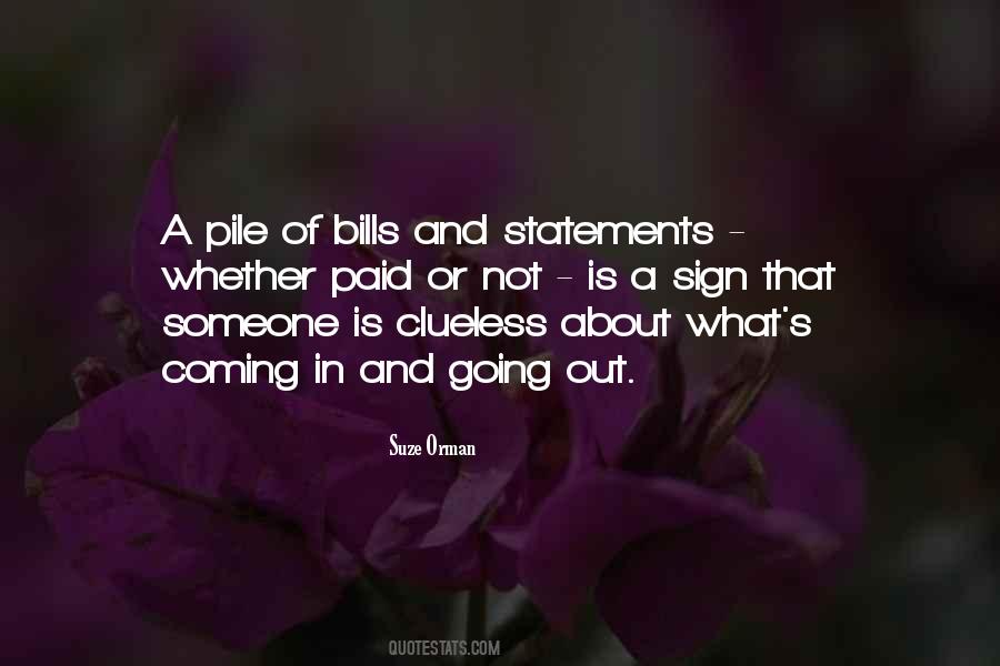 Quotes About Bills #1358602