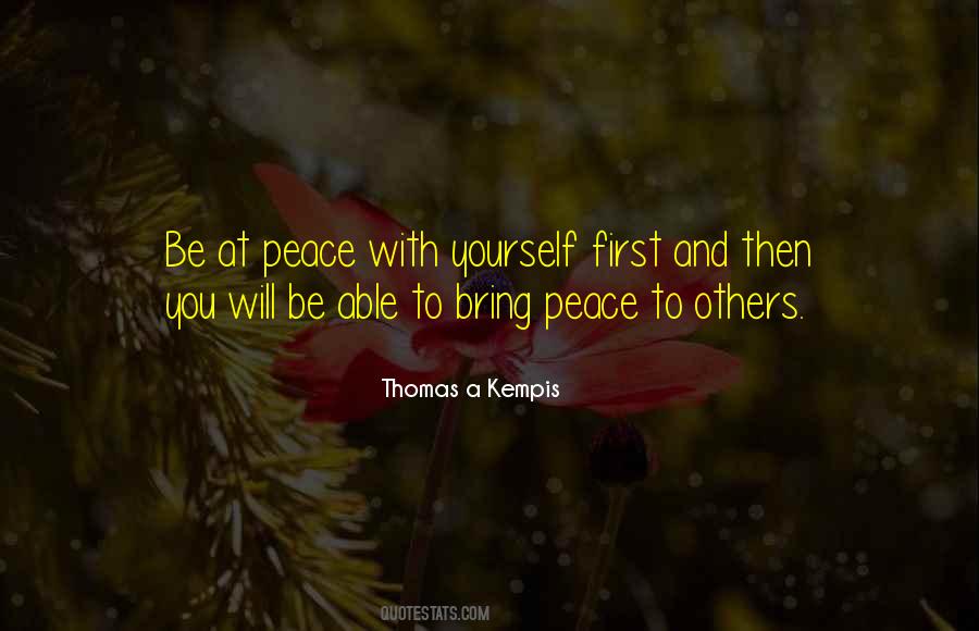 At Peace With Yourself Quotes #1603876