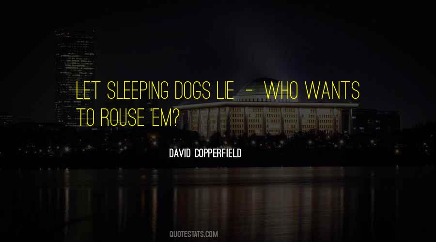 Quotes About Sleeping Dogs Lie #1092278