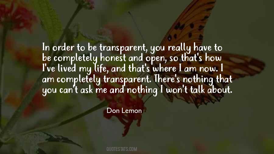 Life Transparent Quotes #1445698