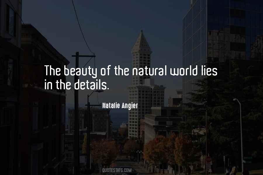 Quotes About Natural World #975856