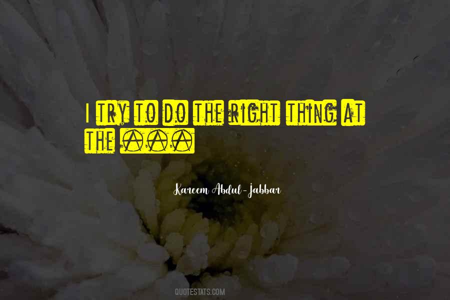 Quotes About Trying To Do The Right Thing #436053