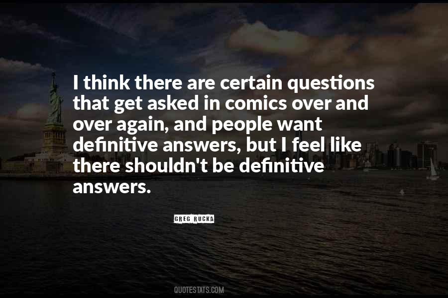 Over Answers Quotes #1441347