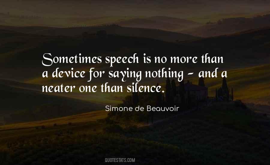 Quotes About Saying Nothing #980987