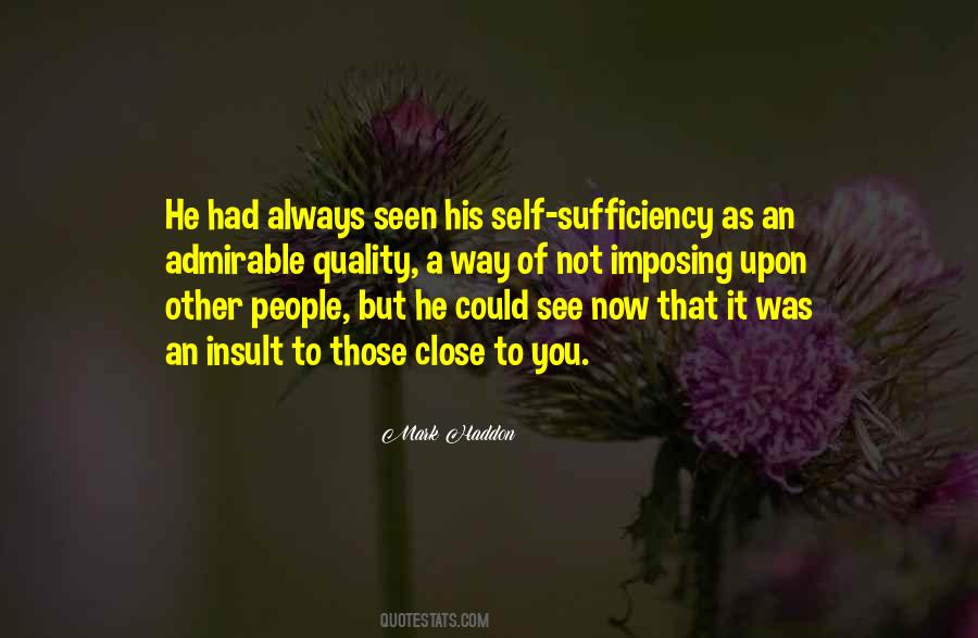 Quotes About Sufficiency #213047