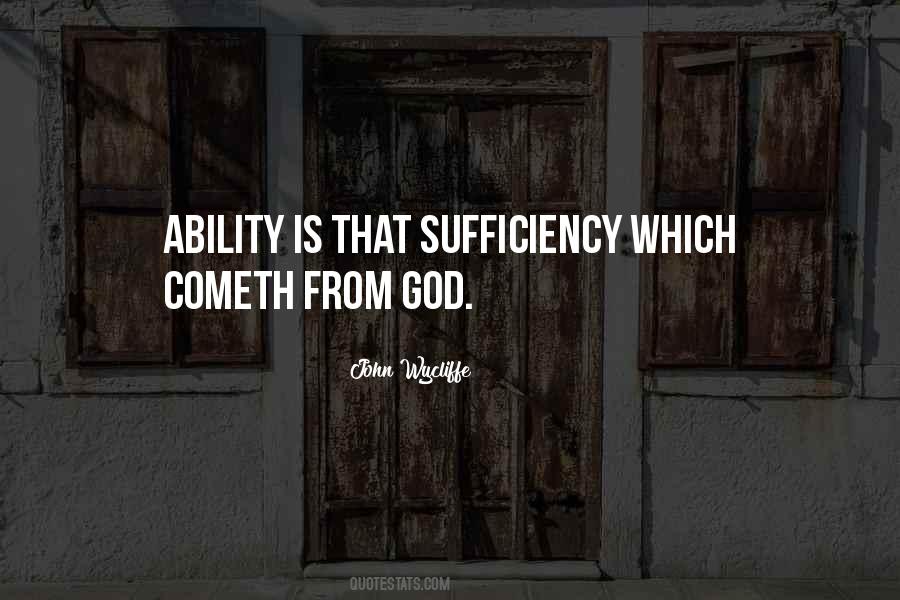 Quotes About Sufficiency #257454