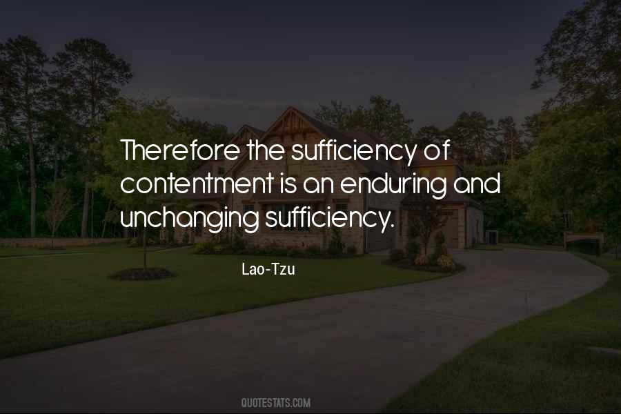 Quotes About Sufficiency #419964