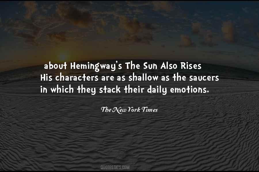 Quotes About The Sun Also Rises #209289