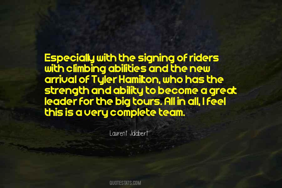Strength Of The Team Quotes #235126