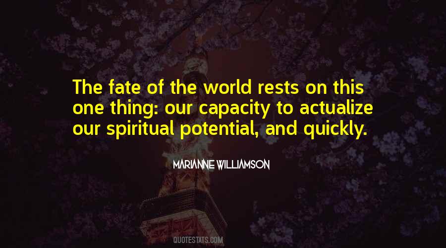 Fate Of The World Quotes #32166