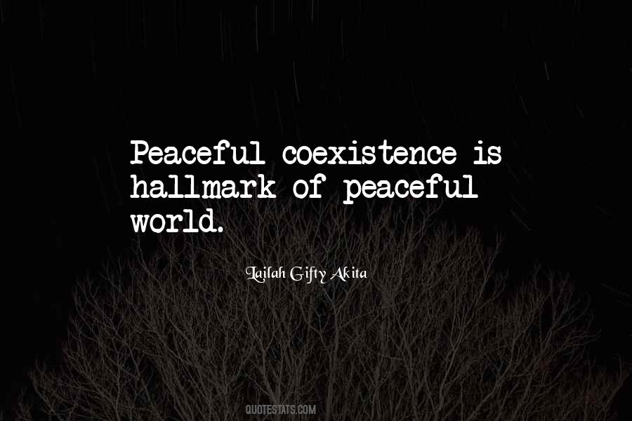 Peaceful World Quotes #533555