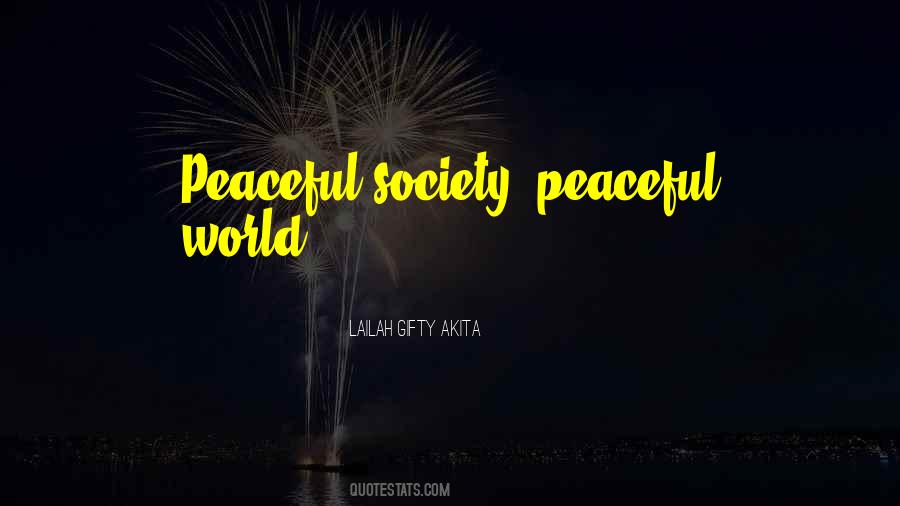 Peaceful World Quotes #781076