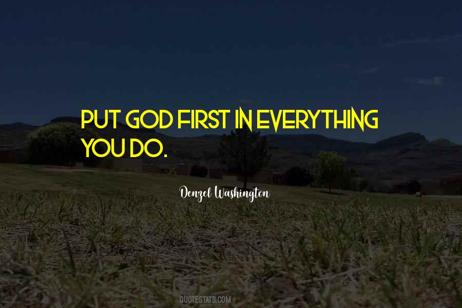 Quotes About God First #187483